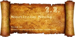 Noszticzius Mónika névjegykártya