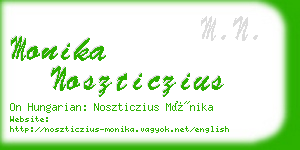 monika noszticzius business card